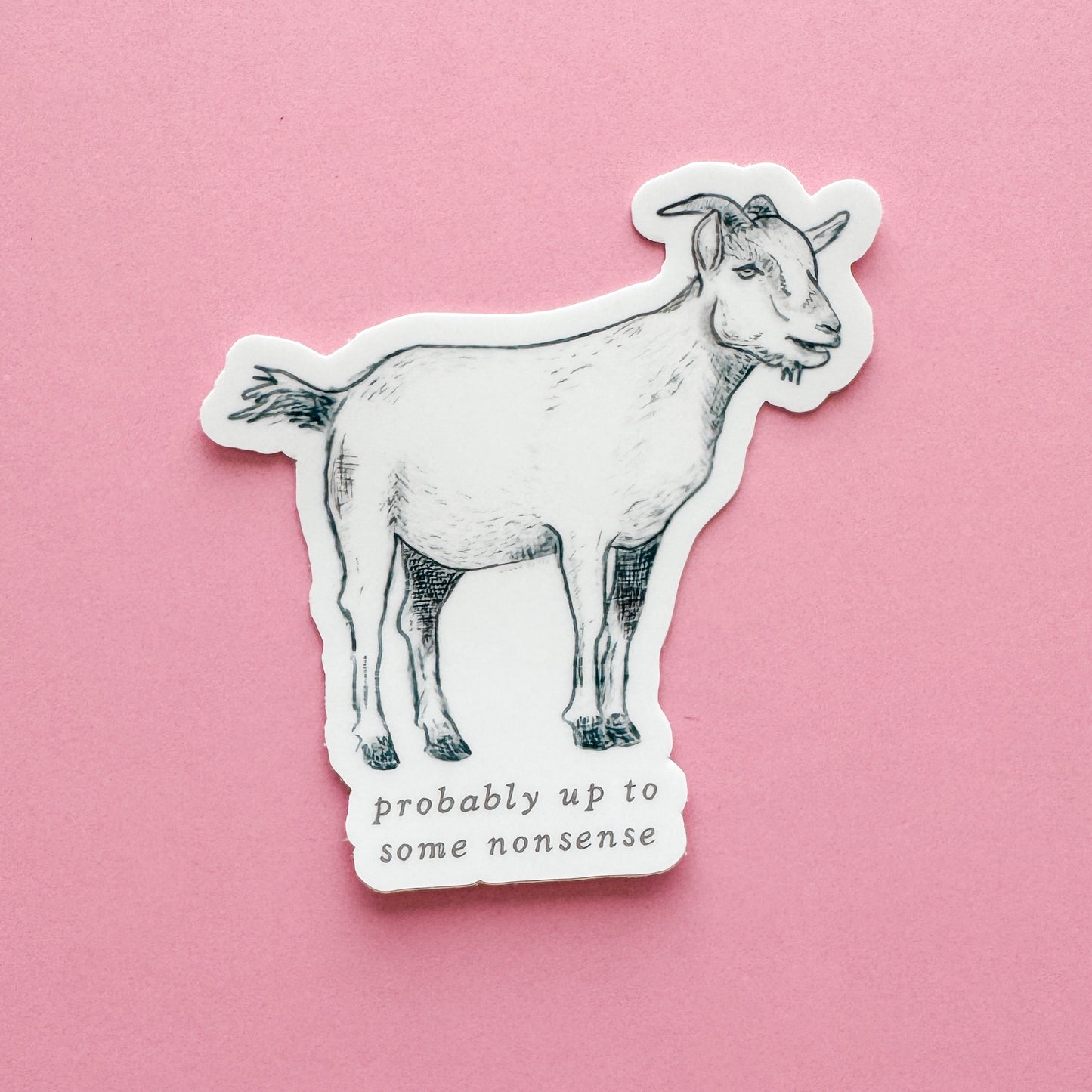 Nonsense Goat Vinyl Sticker