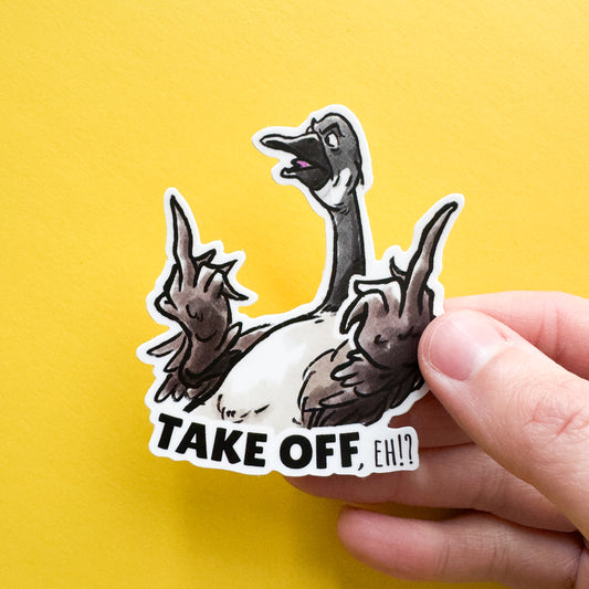 Angry Canadian Goose Sticker