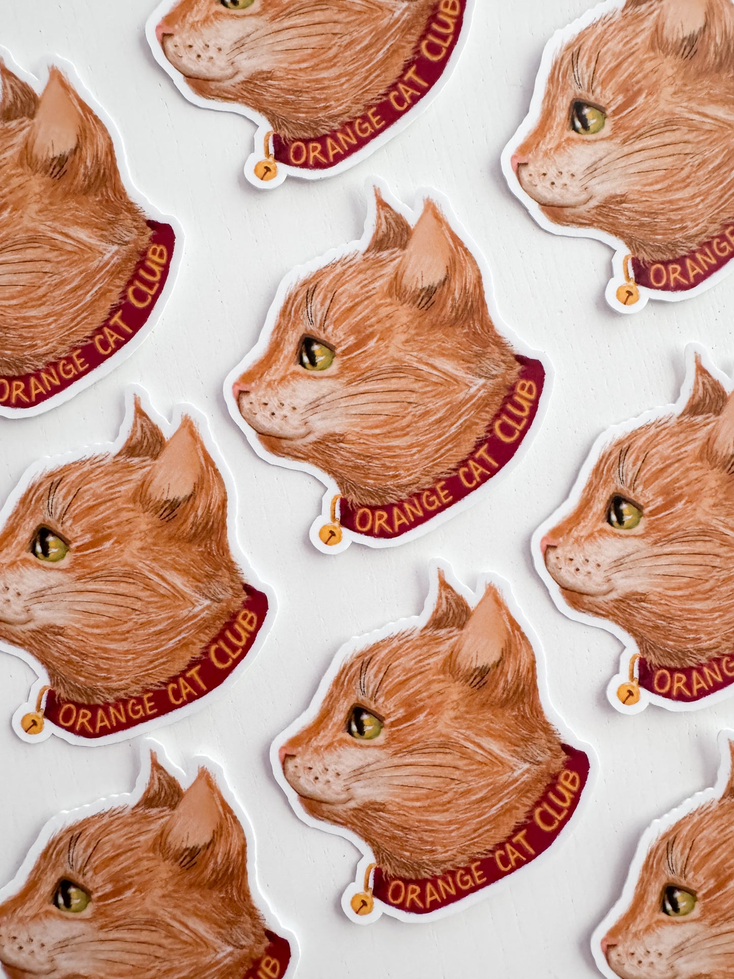 Orange Cat Club Sticker