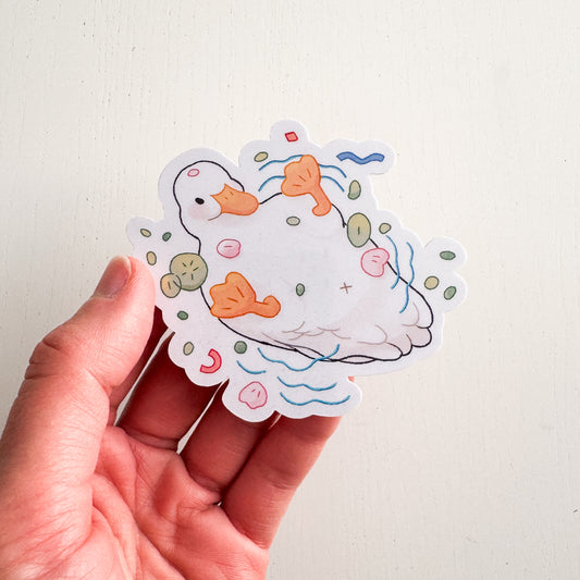 White Duck Sticker