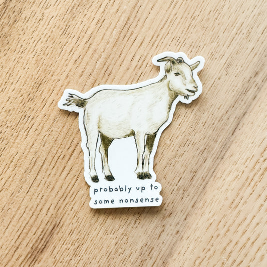 Nonsense Goat Vinyl Sticker