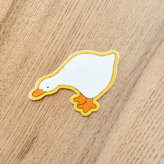 Goose Looking Down Sticker