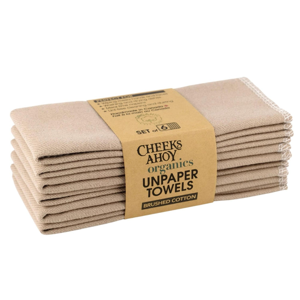 Organic Cotton Reusable Paper Towel - 6 Pack