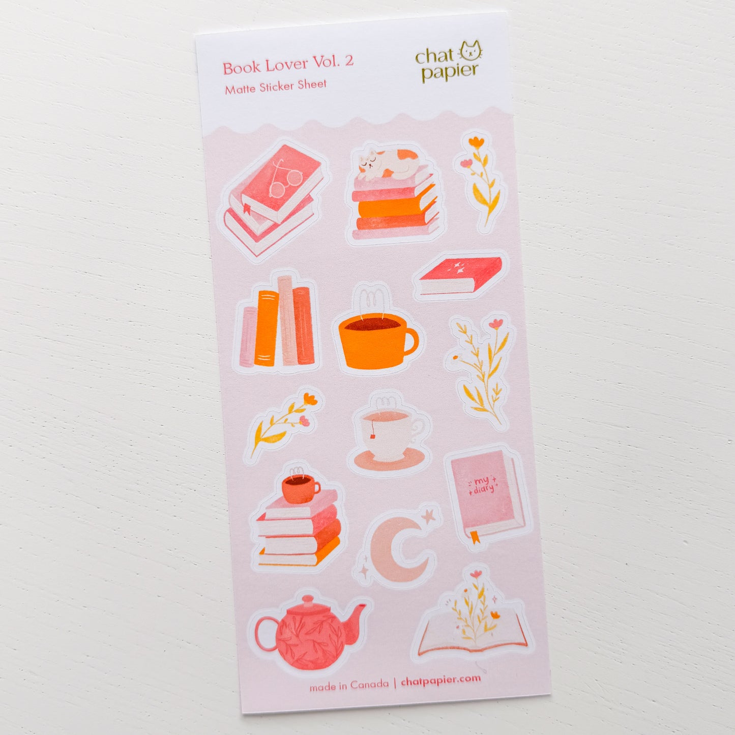 Book Lover Vol 2 Paper Sticker Sheet