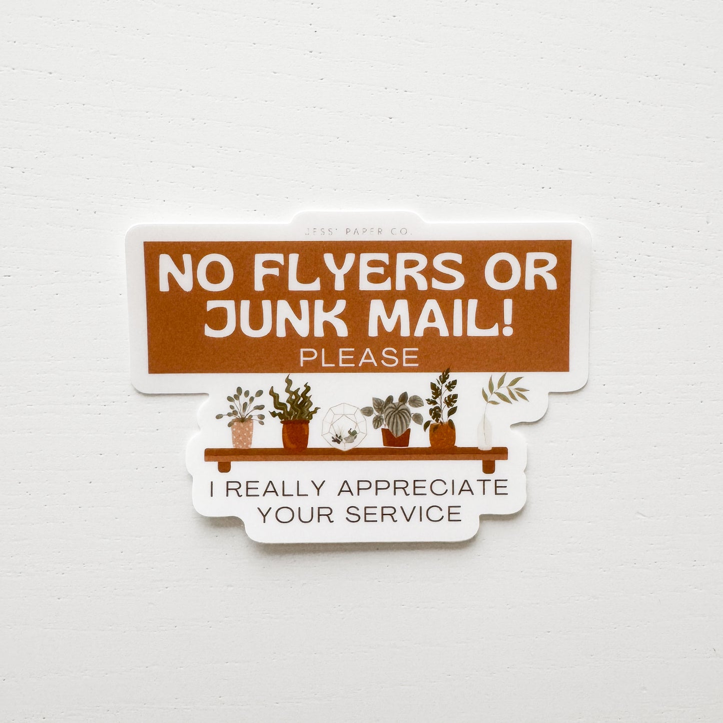 No Junk Mail Sticker