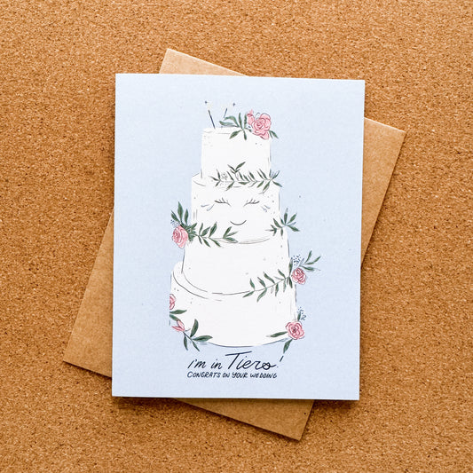 I'm in Tiers Wedding Card