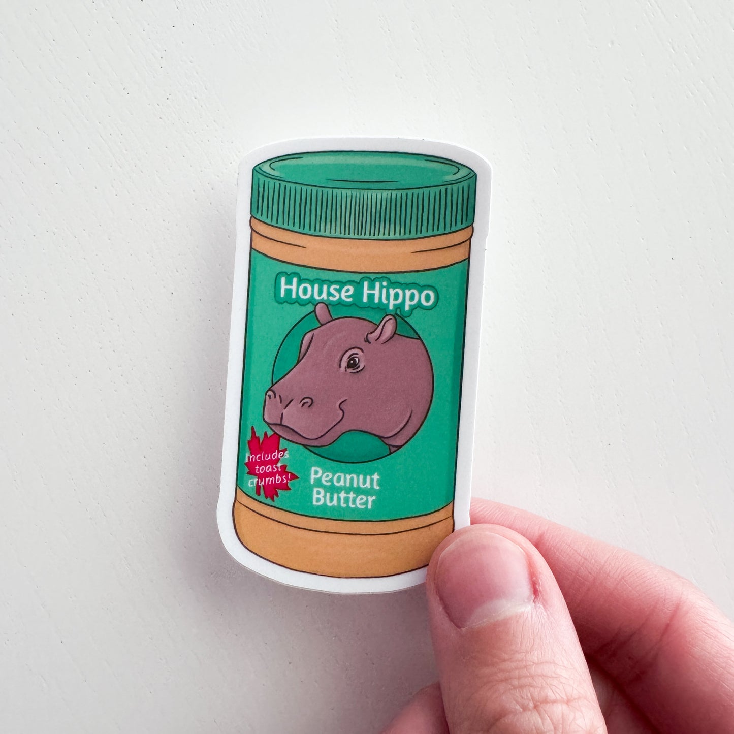 Peanut Butter House Hippo Sticker