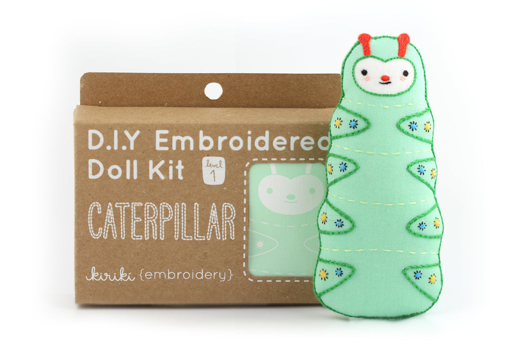 Embroidered Doll Kit - Caterpillar Level 1