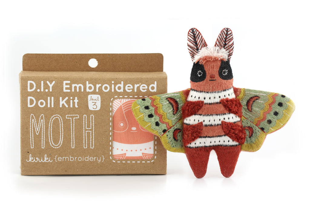 Embroidered Doll Kit - Moth Level 3