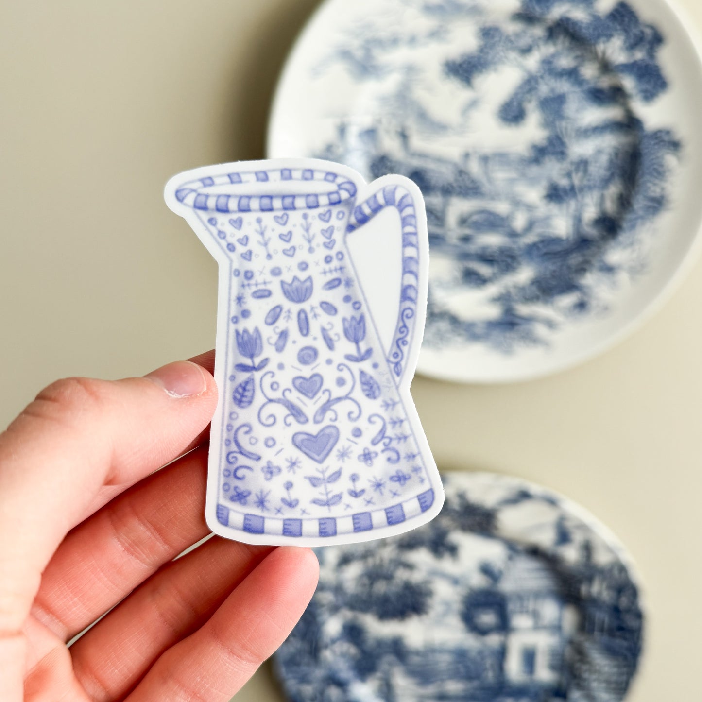 Delft Blue Pitcher Sticker