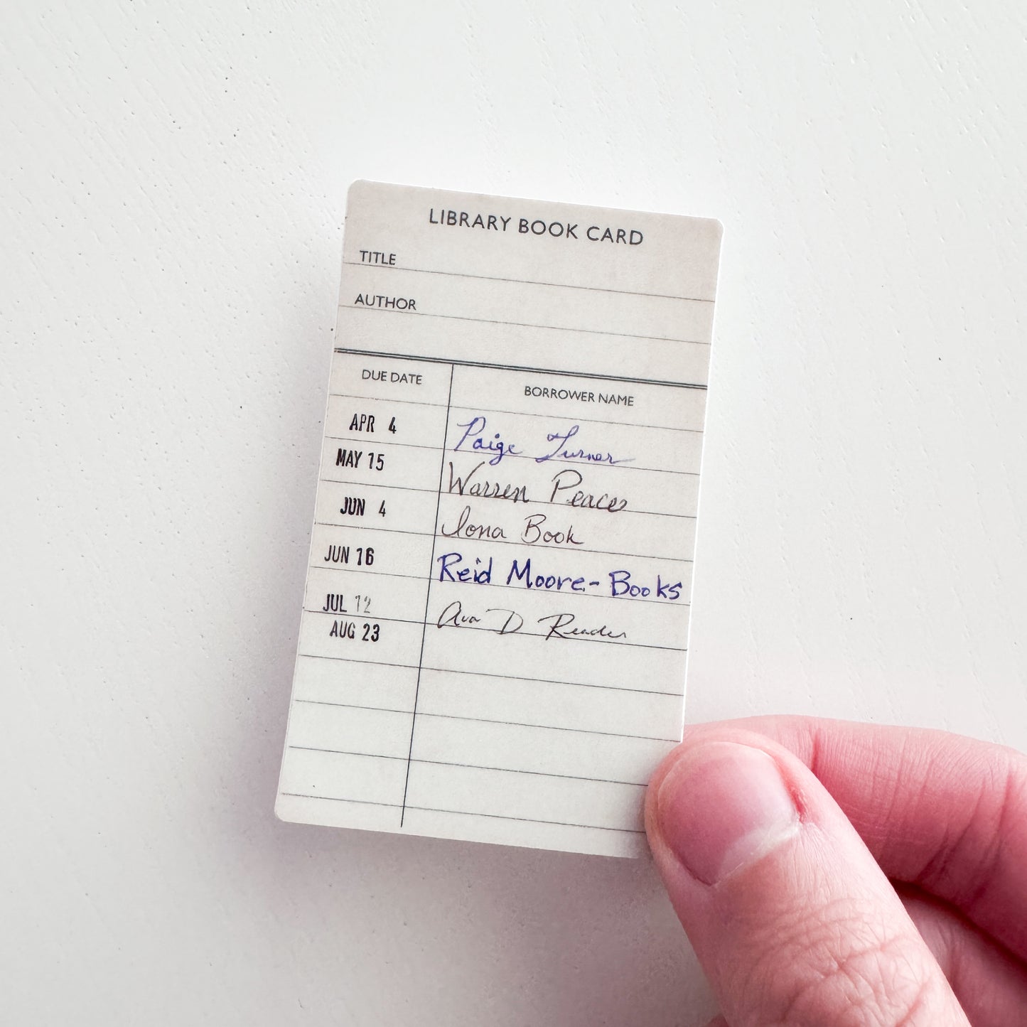 Library Borrower Card Sticker