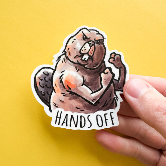 Angry Canadian Beaver Sticker