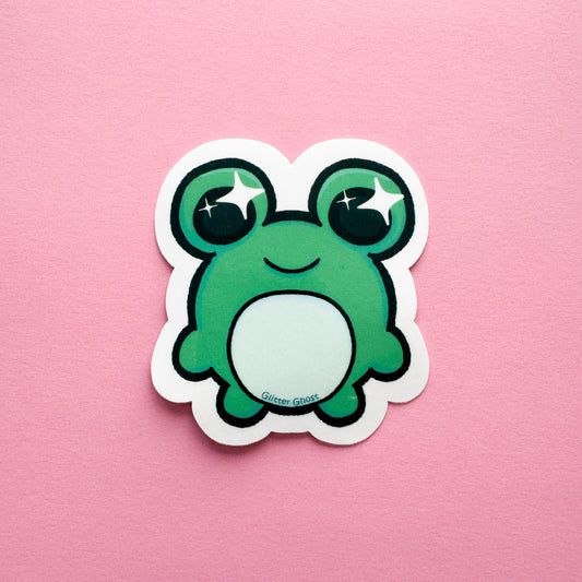 Round Frog Friend Sticker
