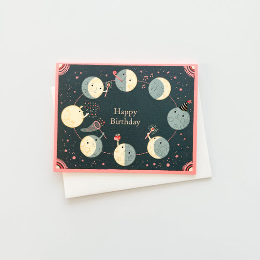 Moon Phases Birthday Card