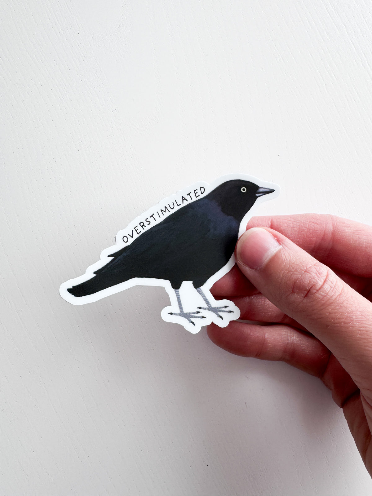 Overstimulated Blackbird Sticker