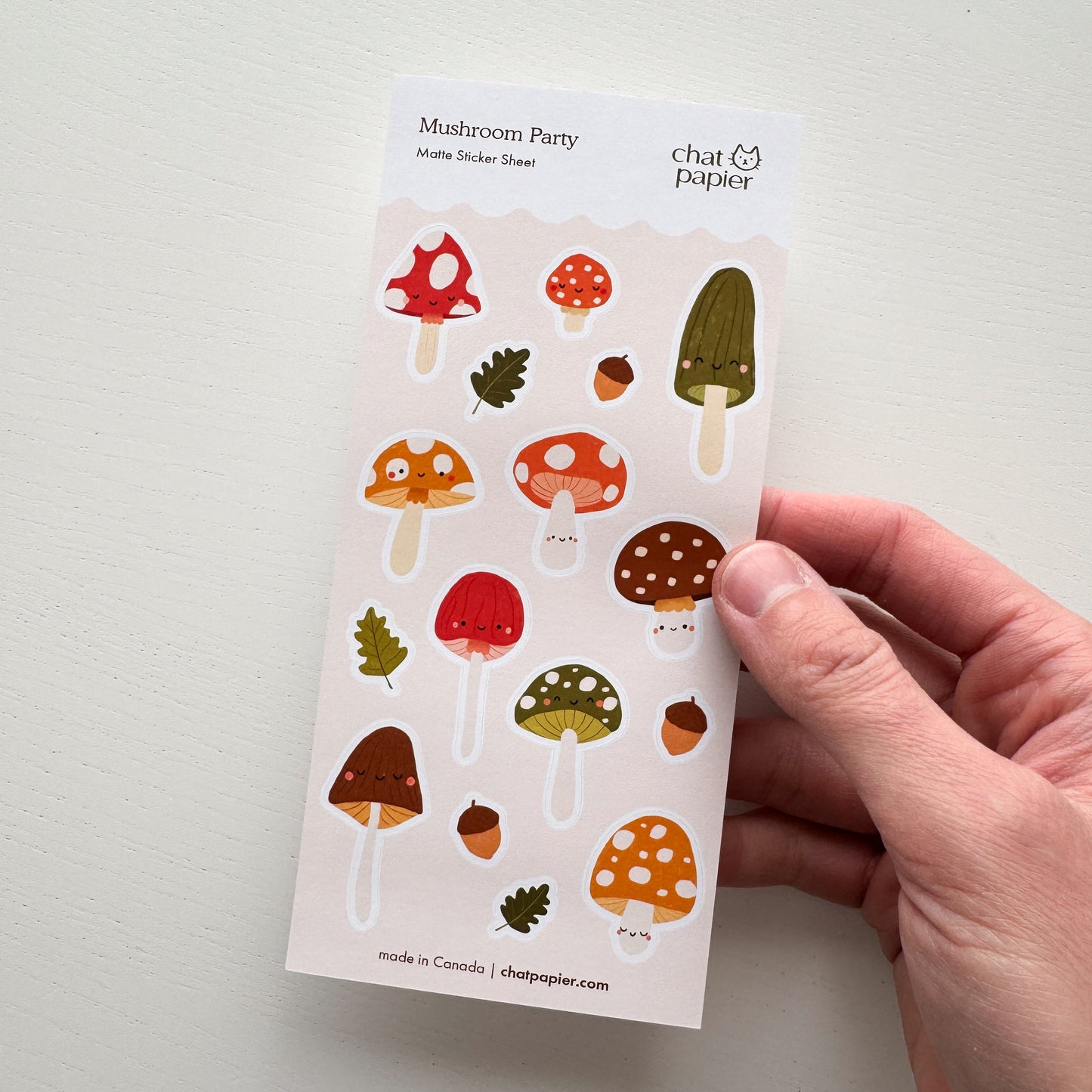Mushroom Party Paper Sticker Sheet