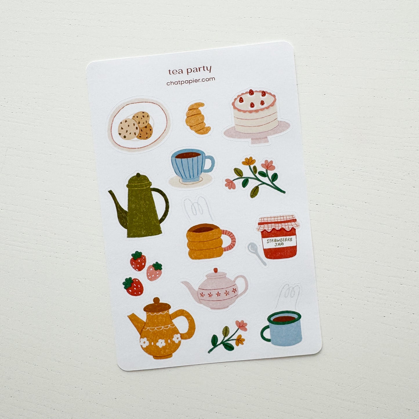 Tea Party Paper Sticker Sheet