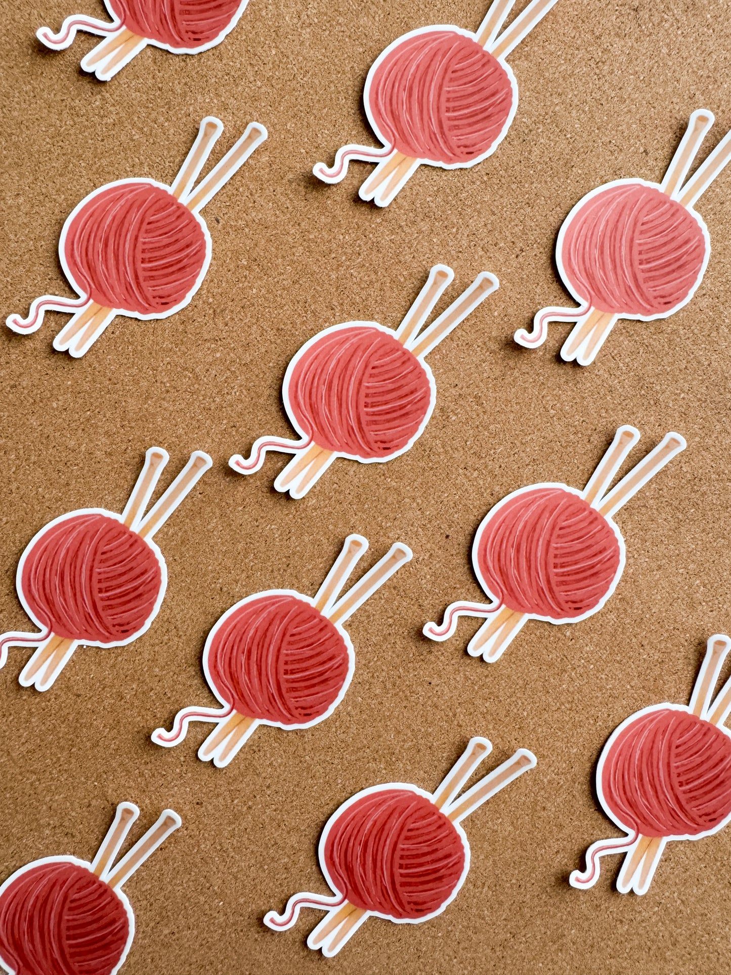 Yarn & Knitting Needles Sticker