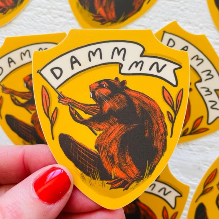 Damn Beaver Sticker