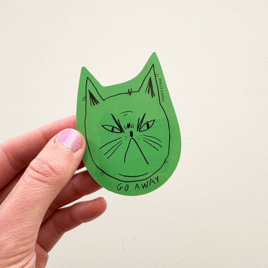 Snitty Kitty "Go Away" Sticker