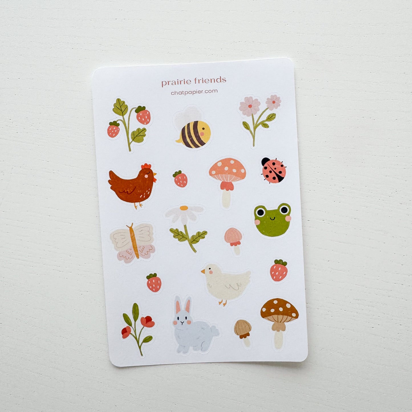 Prairie Friends Paper Sticker Sheet