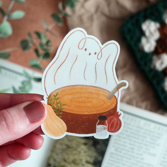 Soup Ghost Vinyl Sticker