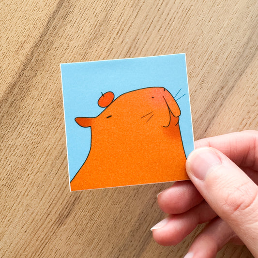Square Capybara Sticker