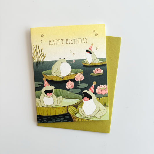 Frogs Birthday Card