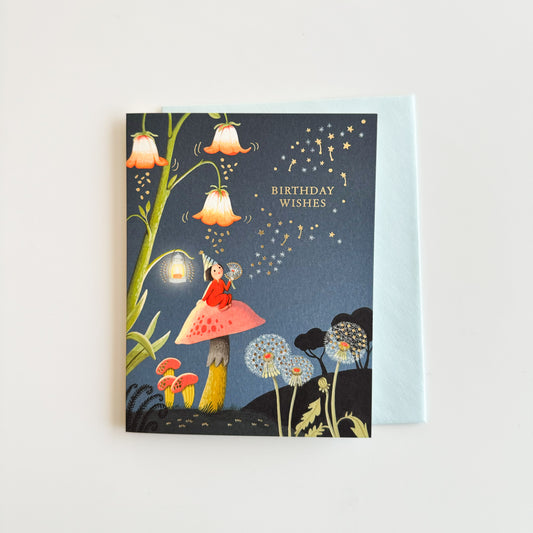 Dandelion Night Birthday Card