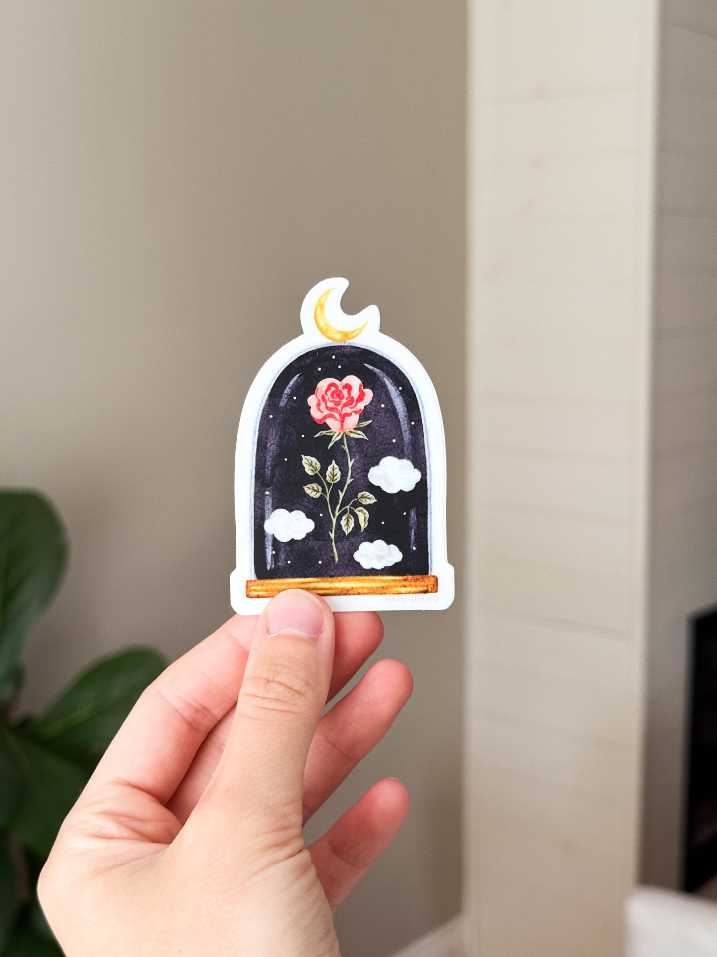 Midnight Rose Sticker