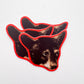 Bashful Bear Face Sticker