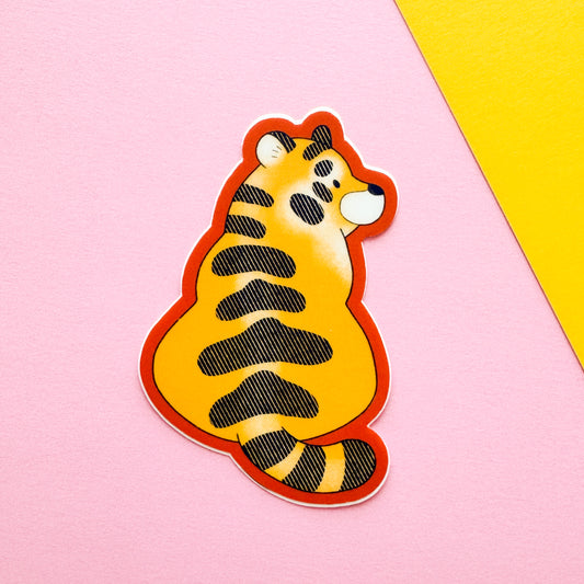 Shy Tiger Sticker