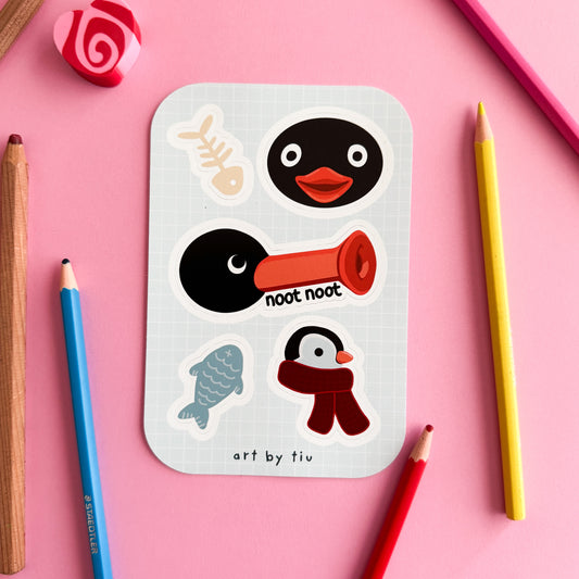 Penguin Vinyl Sticker Sheet
