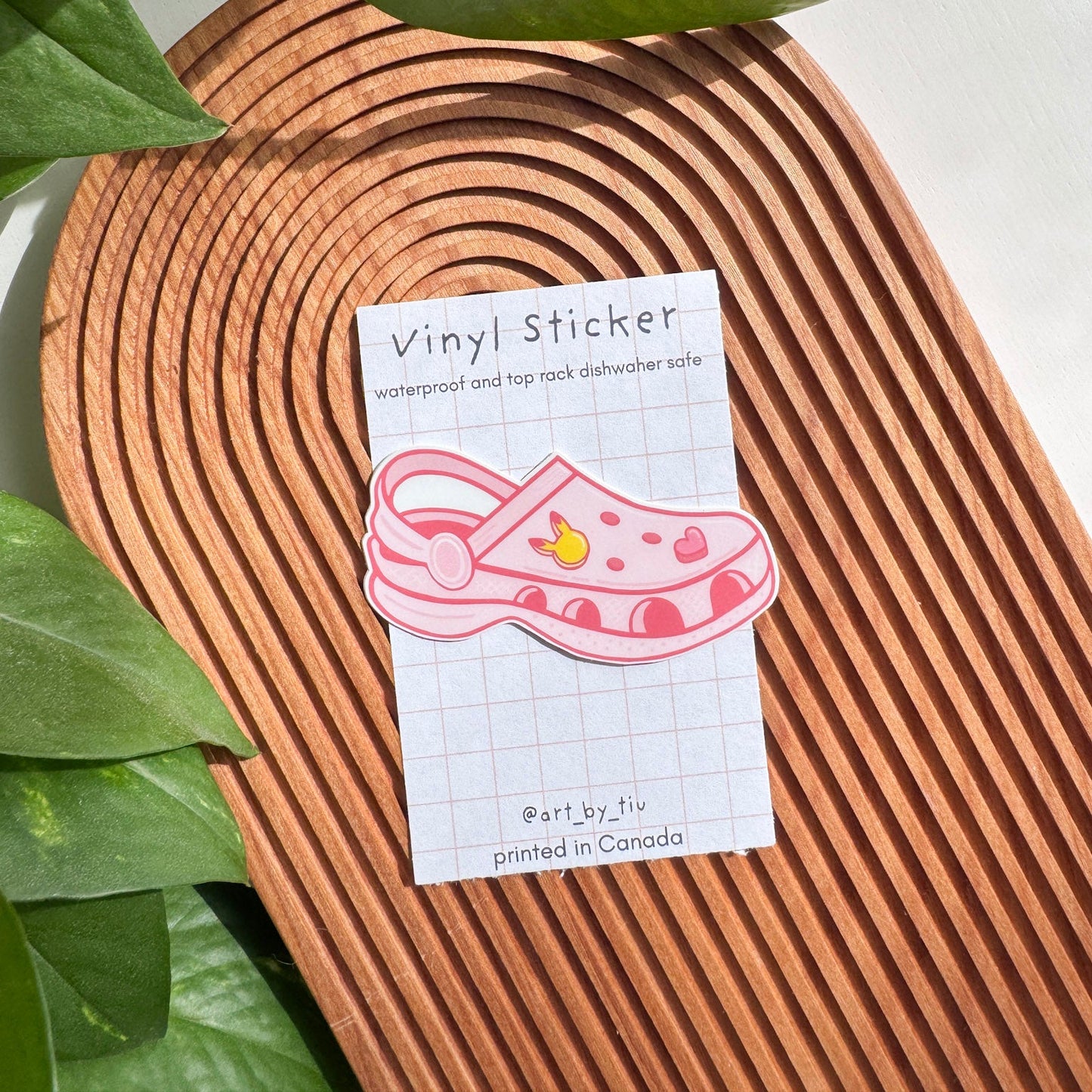 Pink Croc Shoe Sticker