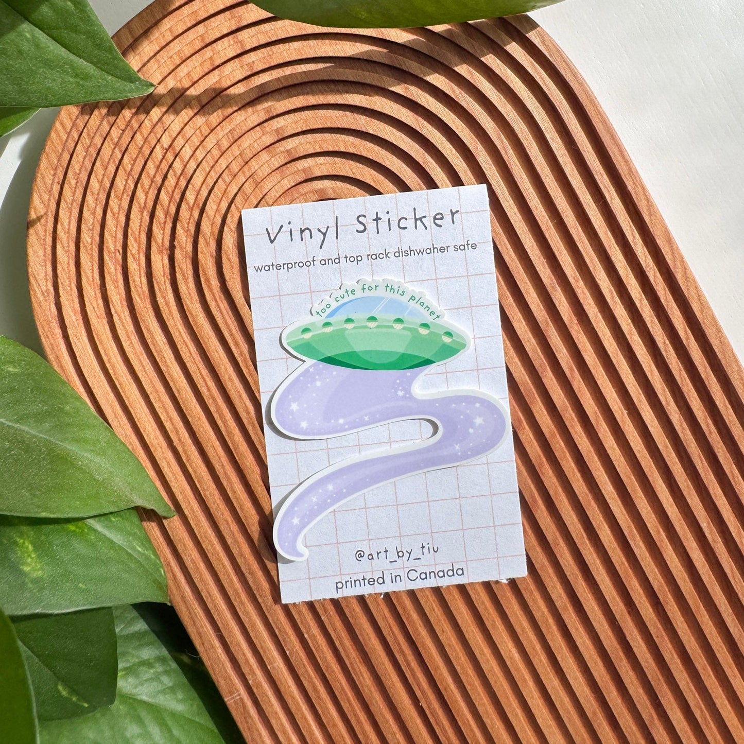 Too Cute for this Planet UFO Sticker