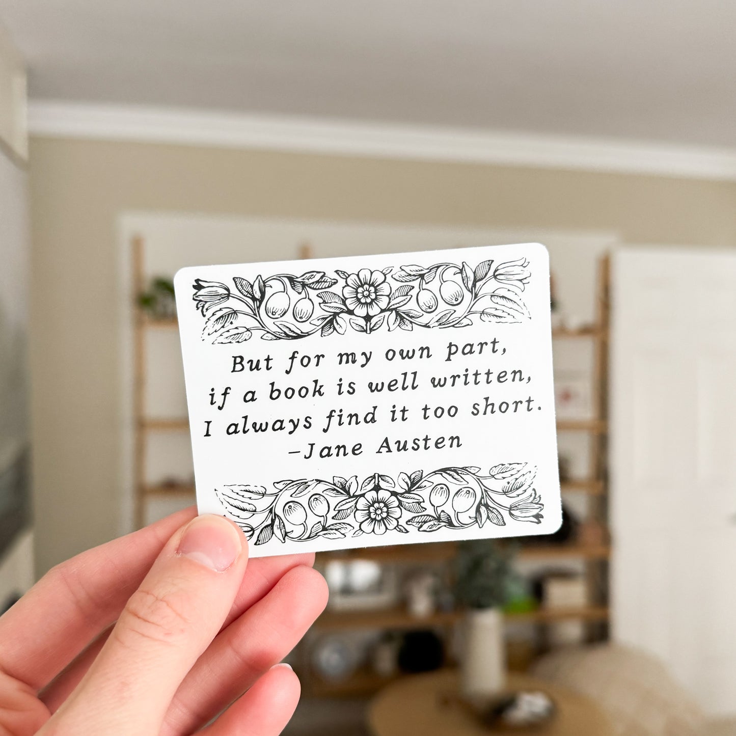 Well Written Literary Quote Rectangular Sticker