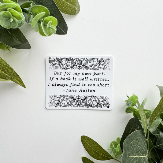 Well Written Literary Quote Rectangular Sticker