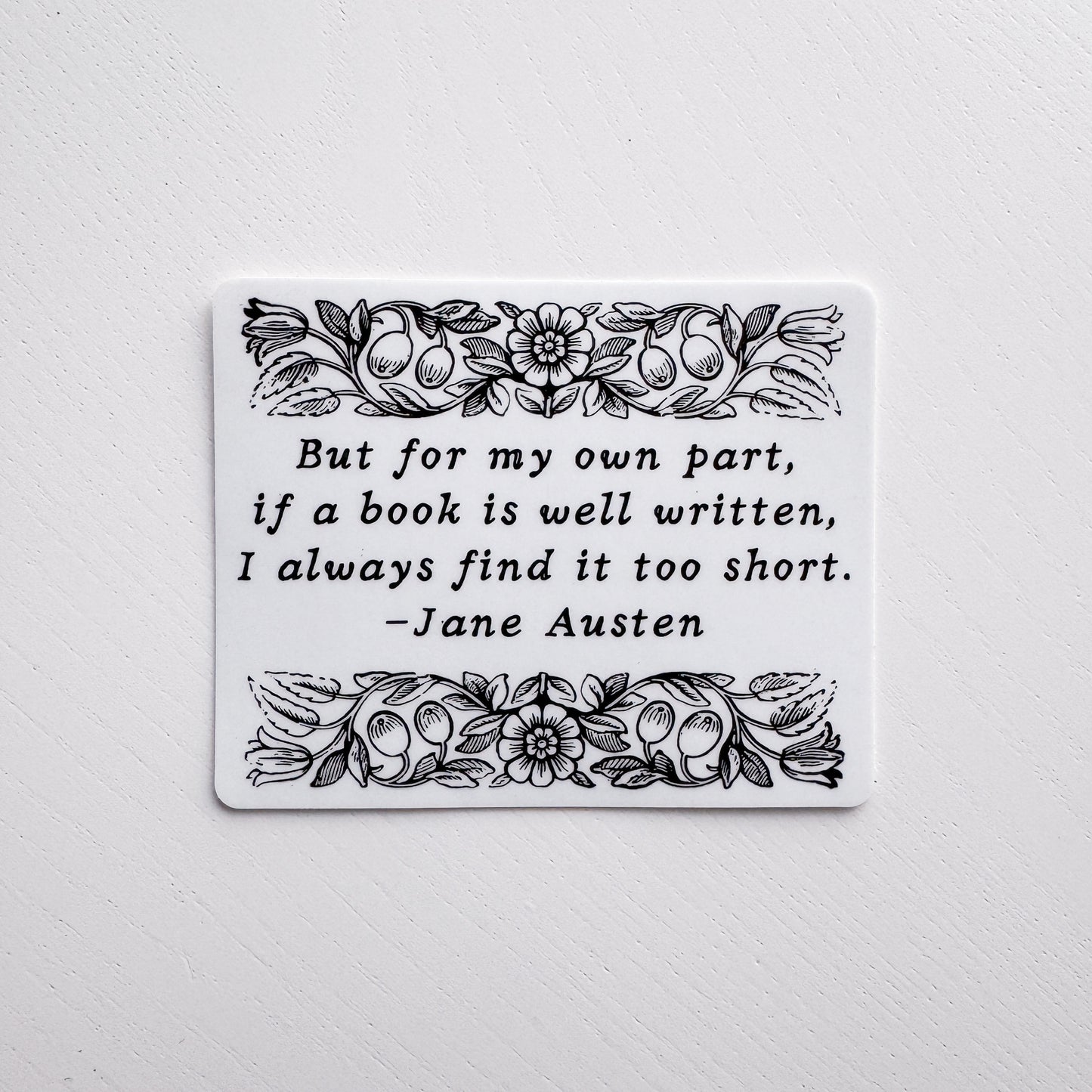 Well Written Literary Quote Rectangular Sticker