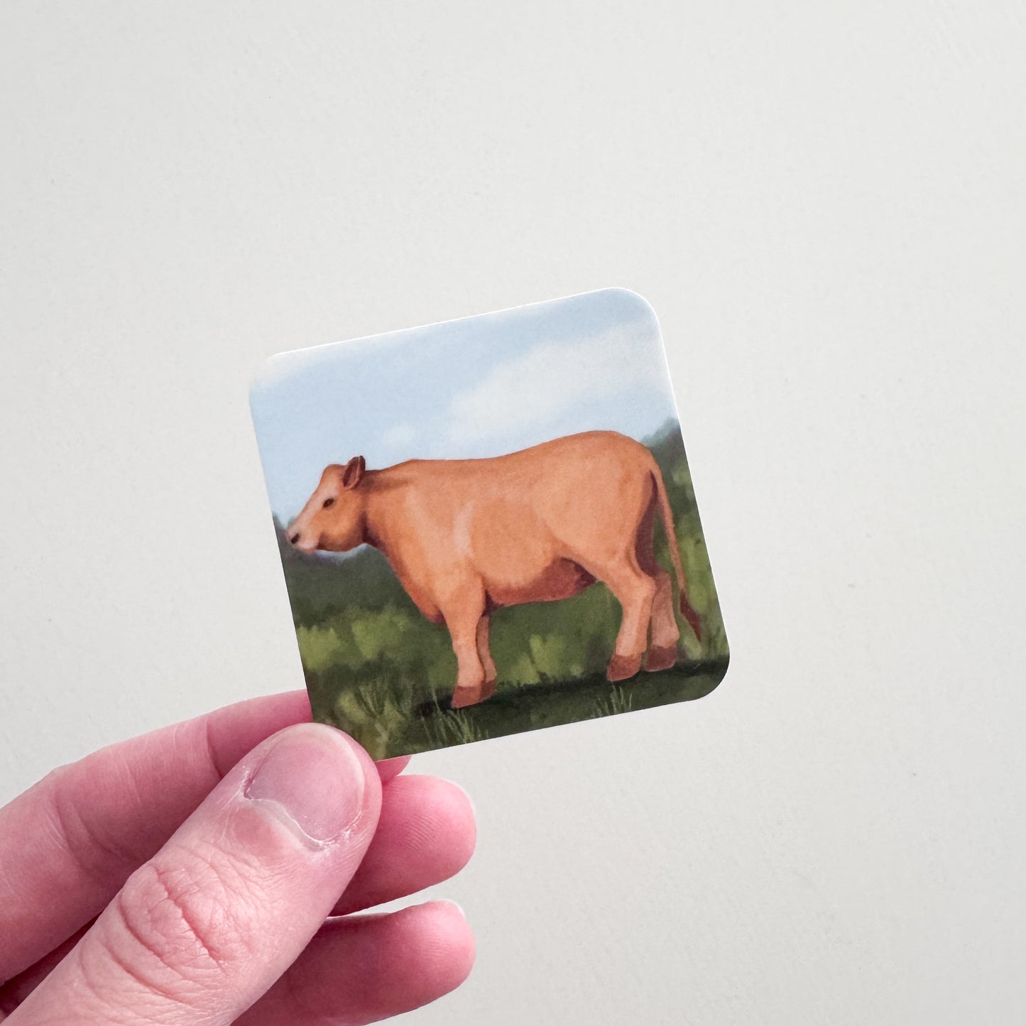 Brown Cow Sticker