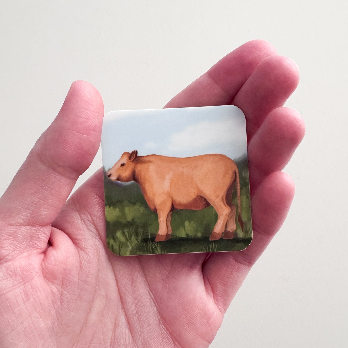 Brown Cow Sticker