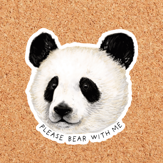 Please Bear With Me Panda Sticker