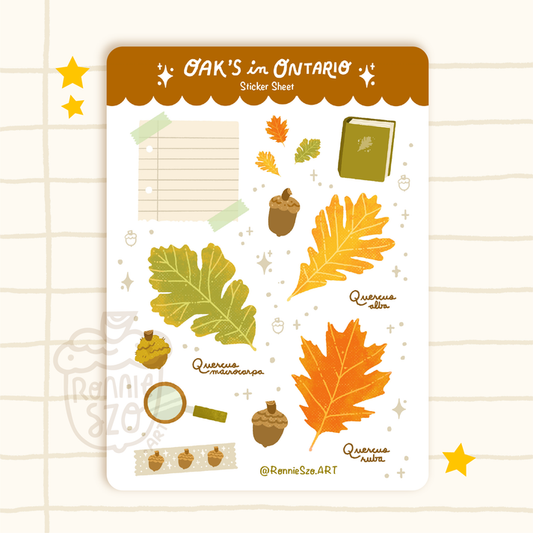 Oaks in Ontario Paper Sticker Sheet