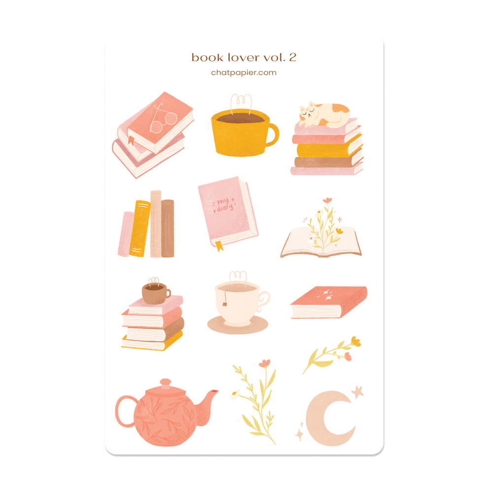 Book Lover Vol 2 Paper Sticker Sheet