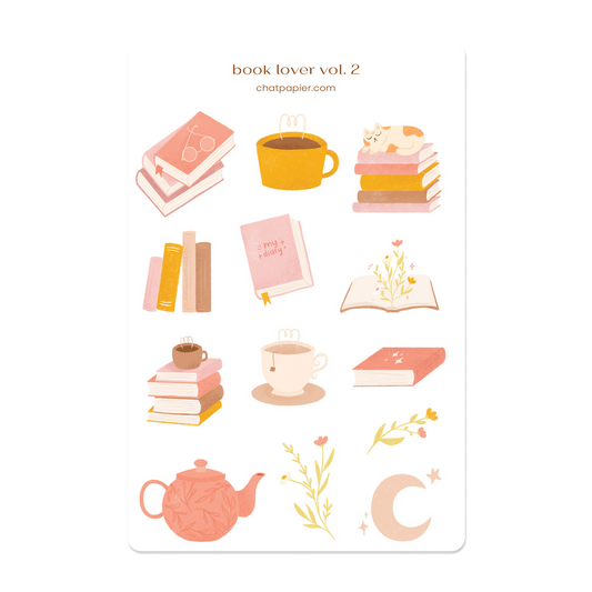 Book Lover Vol 2 Paper Sticker Sheet