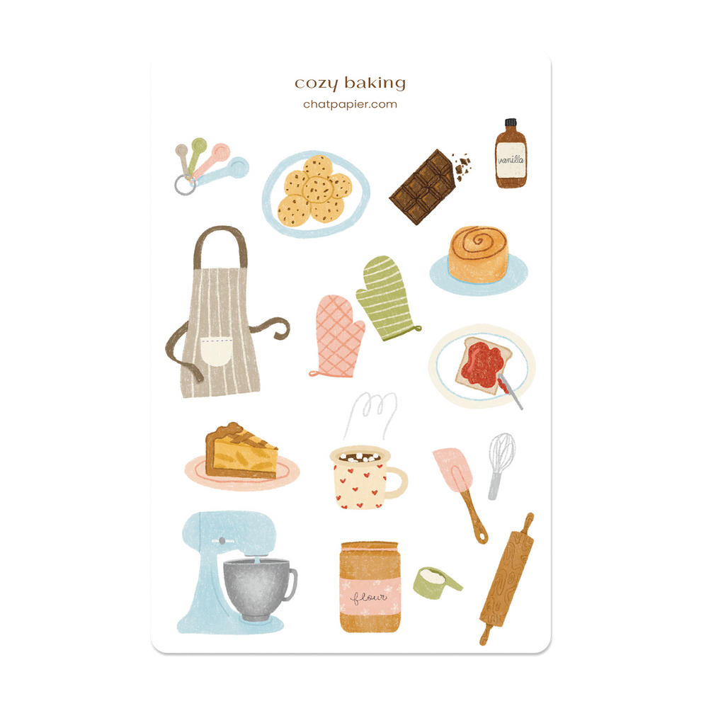 Cozy Baking Paper Sticker Sheet