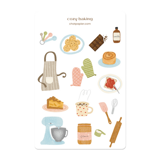 Cozy Baking Paper Sticker Sheet