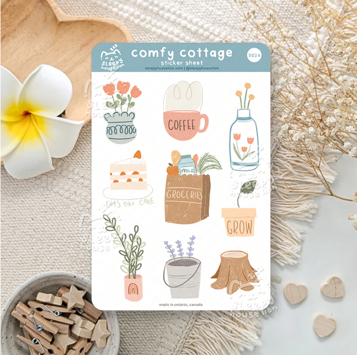 Comfy Cottage Paper Sticker Sheet