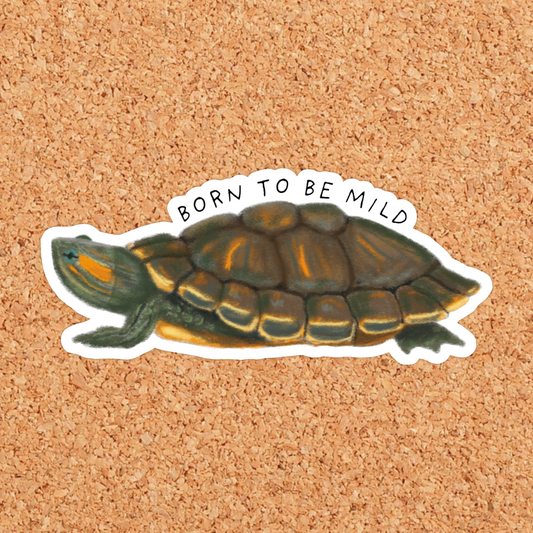 Born to be Mild Turtle Sticker