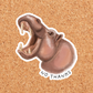 No Thanks Grumpy Hippo Sticker