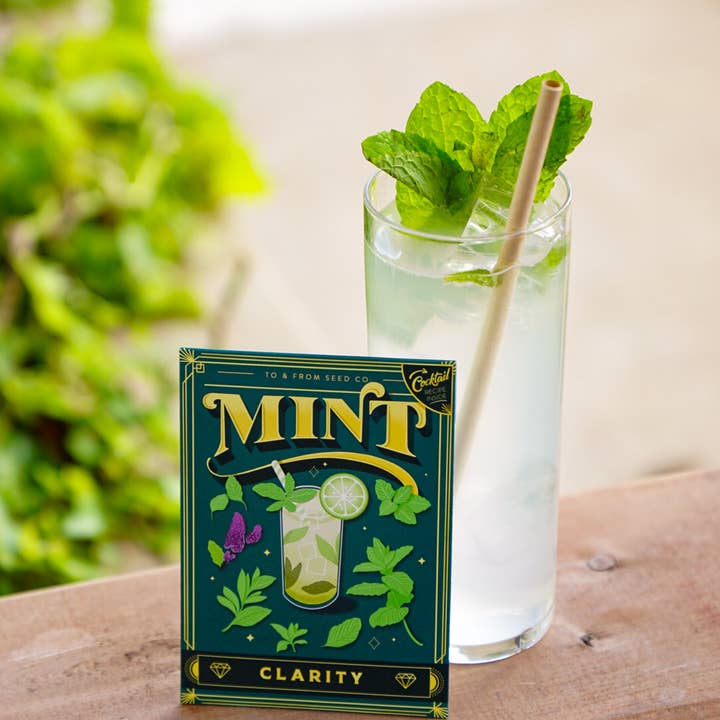 Seed Packet & Cocktail Recipe - Mint